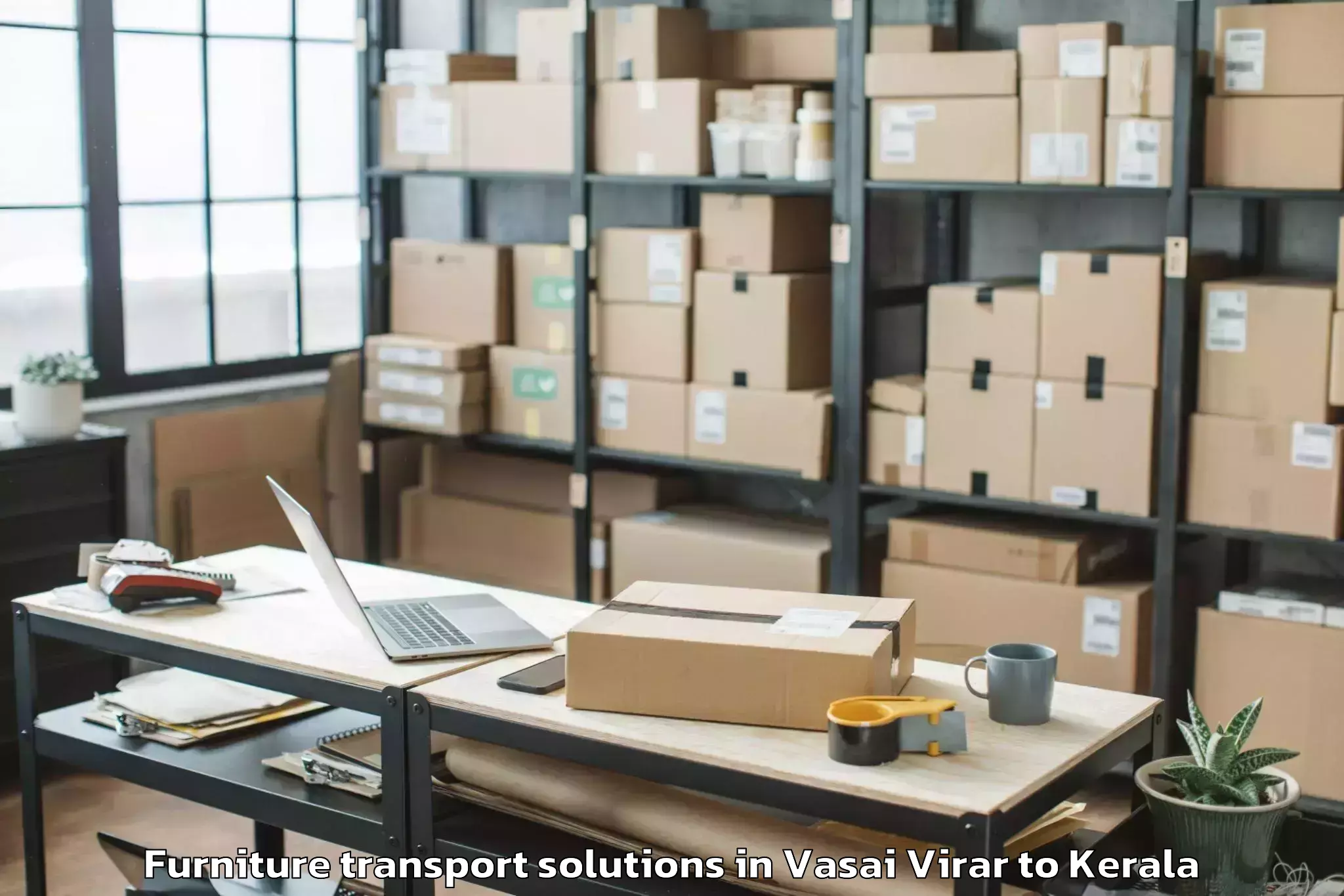 Quality Vasai Virar to Mallappally Furniture Transport Solutions